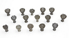AN OTTOMAN COLLECTION OF FIFTEEN SILVER CUPHOLDERS, 19TH CENTURY