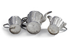A PERSIAN SILVER TEA SET, 19TH CENTURY
