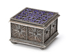 INDIAN SILVER AND ENAMEL BOX BURNER, 19TH CENTURY