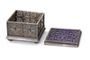 INDIAN SILVER AND ENAMEL BOX BURNER, 19TH CENTURY