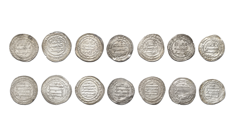 ABBASID, TEMP. AL-MUKTAFI (289–295 AH/ 902–908AD), SEVEN SILVER DIRHAMS, DATED