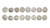 ABBASID, TEMP. AL-MUQTADIR (295–320 AH/ 908–932AD), EIGHT SILVER DIRHAMS, DATED