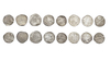 ABBASID, TEMP. AL-MUQTADIR (295–320 AH/ 908–932AD), EIGHT SILVER DIRHAMS, DATED