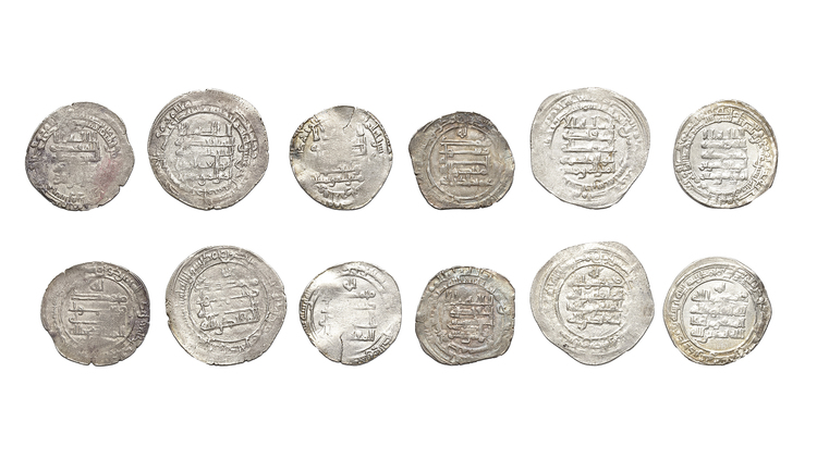 ABBASID, TEMP. AL-MUQTADIR (295–320 AH/ 908–932AD) AND AL-QAHIR (320–322AH/932–934AD, SIX SILVER DIRHAMS, DATED