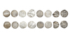 ABBASID, TEMP. AL-RADI(322–329 AH/934–940AD) AND AL-MUTAQQI(329–333AH/ 940–944AD), EIGHT SILVER DIRHAMS, DATED