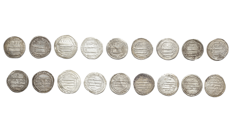 ABBASID, TEMP. HARUN AL-RASHID (170–193 AH/ 786–809AD), NINE SILVER DIRHAMS, DATED