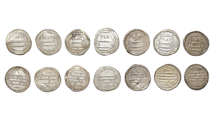 ABBASID, TEMP. HARUN AL-RASHID (170–193 AH/ 786–809AD), SEVEN SILVER DIRHAMS, DATED