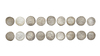 ABBASID, TEMP. HARUN AL-RASHID (170–193 AH/ 786–809AD), NINE SILVER DIRHAMS, DATED