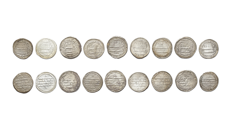 ABBASID, TEMP. HARUN AL-RASHID (170–193 AH/ 786–809AD), NINE SILVER DIRHAMS, DATED