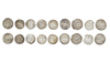 ABBASID, TEMP. AL-MAHDI (158–169 AH/ 775–785AD), NINE SILVER DIRHAMS, DATED