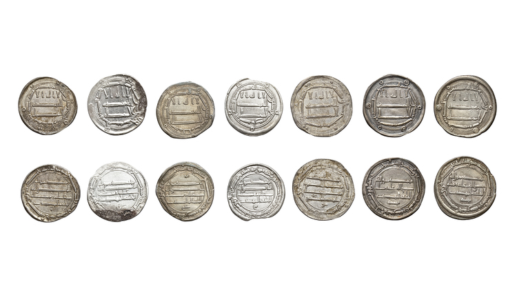 ABBASID, TEMP. AL-MAHDI (158–169 AH/ 775–785AD), SEVEN SILVER DIRHAMS, DATED