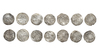 UMAYYAD OF SPAIN, TEMP. MUHAMMAD I (238–273AH/ 852–886AD), SEVEN SILVER DIRHAMS, DATED