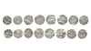 UMAYYAD OF SPAIN, TEMP. ABD AL-RAHMAN III (300–350 AH/ 912–961AD), EIGHT SILVER DIRHAMS, DATED