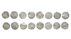 UMAYYAD OF SPAIN, TEMP. ABD AL-RAHMAN III (300–350 AH/ 912–961AD), EIGHT SILVER DIRHAMS, DATED