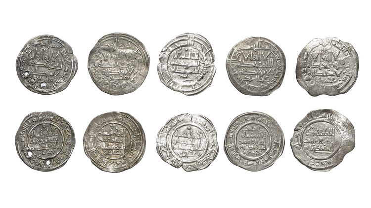 UMAYYAD OF SPAIN, TEMP. HISHAM II (365–400AH/ 976–1009AD), FIVE SILVER DIRHAMS, DATED