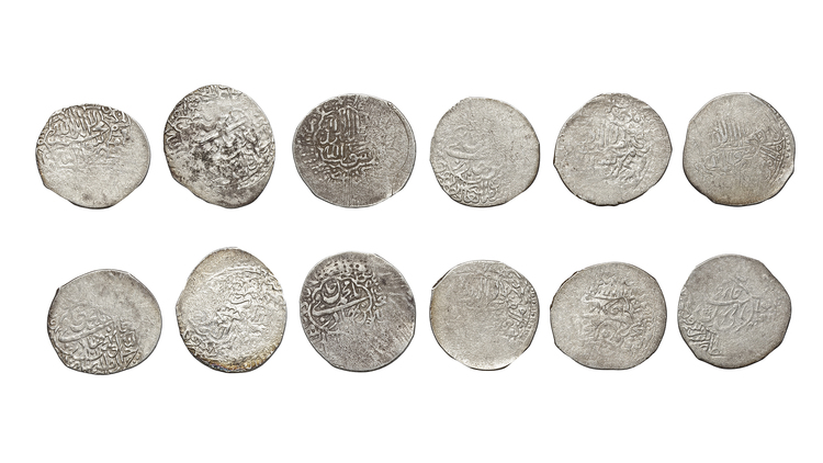 JANIDS, BORQI MUHAMMAD(1009-1014AH/1601-1605AD), SIX SILVER COINS, DATED