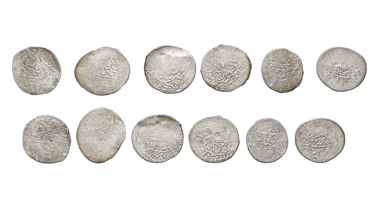 JANIDS, BORQI MUHAMMAD(1009-1014AH/1601-1605AD), SIX SILVER COINS, DATED