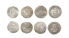 UMAYYAD, TEMP. ABD AL-MALIK (65-86AH/ 685-705AD), FOUR SILVER DIRHAMS, DATED.
