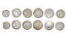UMAYYAD, TEMP. SULIMAN BIN ABD AL-MALIK (96–99 AH / 715–717AD) AND UMAR BIN ABD AL-AZIZ(99–101 AH / 717–720), SIX SILVER DIRHAMS, DATED.