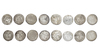 UMAYYAD, TEMP. HISHAM BIN ABD AL-MALIK (105–125 AH / 724–743), EIGHT SILVER DIRHAMS, DATED