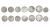 UMAYYAD, TEMP. HISHAM BIN ABD AL-MALIK (105–125 AH / 724–743), SEVEN SILVER DIRHAMS, DATED