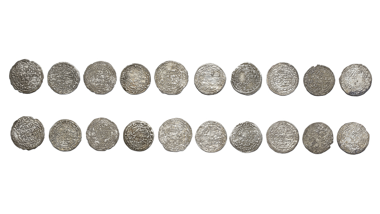 RASULID SULTANS OF YEMEN, TEMP. AL-MUZAFFAR SHAMS AL-DIN (647–694AH/1249–1295AD), TEN SILVER DIRHAMS