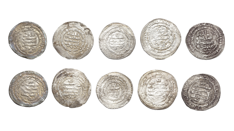 BUYIDS OF FARS, TEMP. IMAD AL-DAWLA ALI IBN BUYA ( 322–338AH/ 934–949AD), FIVE SILVER DIRHAMS, DATED