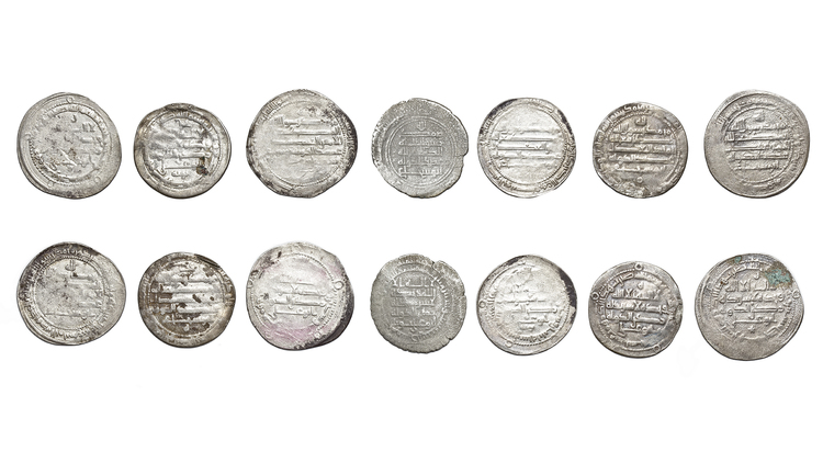BUYIDS OF FARS, TEMP.ADUD AL-DAWLA FANNA KHUSRAW ( 338–372AH/ 338–372AD), EIGHT SILVER DIRHAMS, DATED