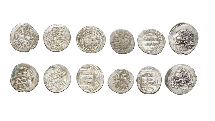ILLKHANID DYNASTY, ABU SA'ID BAHADUR KHAN( 716–736AH/ 1316–1335AD), SIX SILVER DIRHAMS, DATED