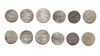 SAFAVID, TEMP. SULTAN HUSAYN(1105–1135 AH/1694–1722AD), SIX SILVER COINS, DATED