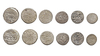 SAFAVID, DIFFERENT RULERS, SIX SILVER COINS, DATED