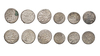 QAJAR, TEMP. FATH ALI SHAH (1212–1250AH/1797–1834AD), SIX SILVER COINS, DATED