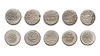 AFSHARID, TEMP. NADER SHAH AFSHAR(1148–1160AH/ 1736–1747AD), FIVE SILVER COINS, DATED