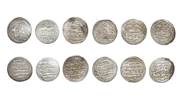 ILLKHANID, GHAZAN KHAN(694–703AH/1295–1304AD), SIX SILVER DIRHAMS, DATED