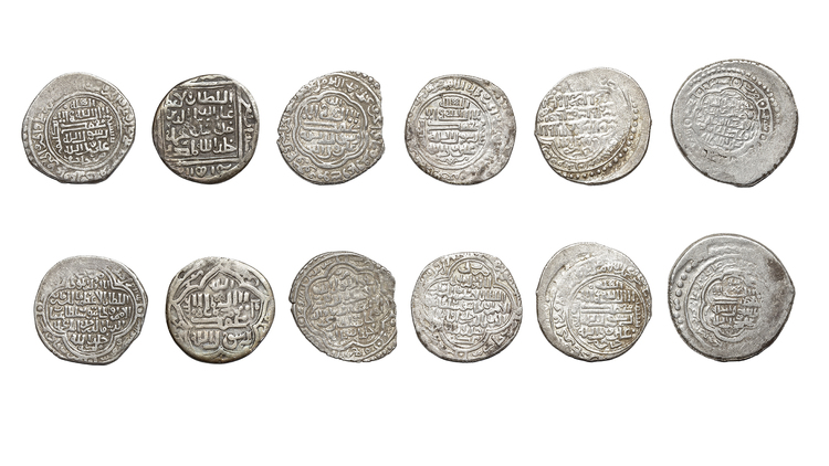 ILLKHANID, ULJAITU(703–716AH/1304–1316AD), SIX SILVER DIRHAMS, DATED