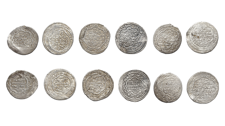 ILLKHANID, ULJAITU(703–716AH/1304–1316AD), FIVE SILVER DIRHAMS, DATED