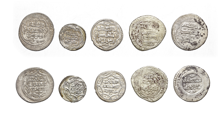 ILLKHANID, ABU SA'ID BAHADUR KHAN (716–736 AH/1316–1335AD), SIX SILVER DIRHAMS, DATED