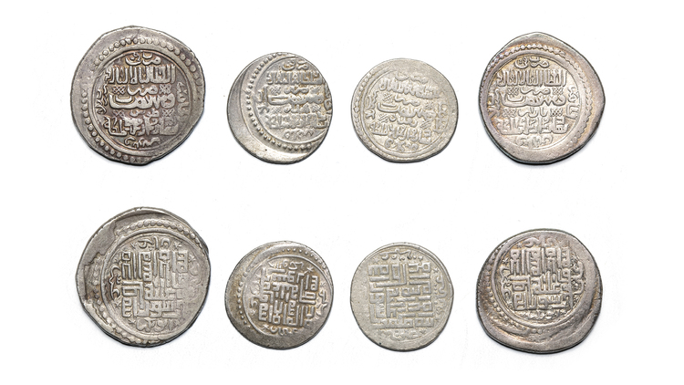 ILLKHANID, ABU SA'ID BAHADUR KHAN (716–736 AH/1316–1335AD), FOUR SILVER DIRHAMS, DATED