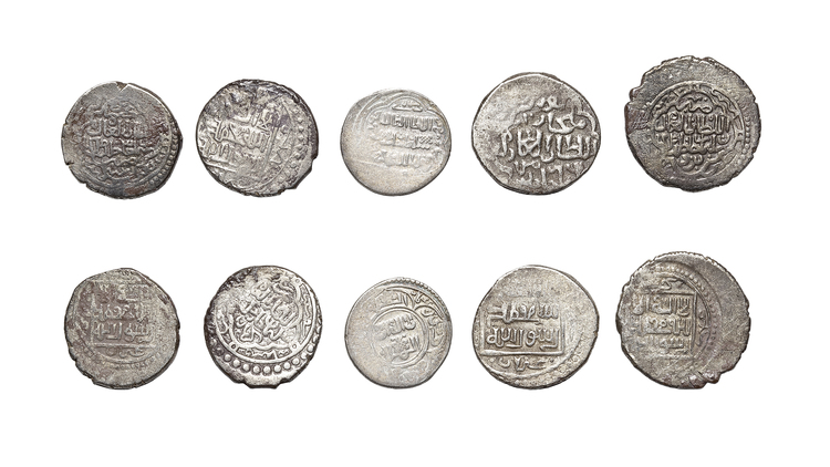 ILLKHANID, JAHAN TEMUR (740–741 AH/1339–1340AD), FIVE SILVER DIRHAMS, DATED