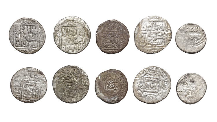 TIMURID, SHAH RUKH (811–850 AH/ 1409–1447AD), FIVE SILVER COINS, DATED