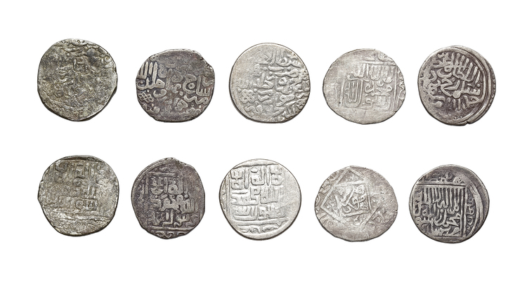 TIMURID, SHAH RUKH (811–850 AH/ 1409–1447AD), FIVE SILVER COINS, DATED