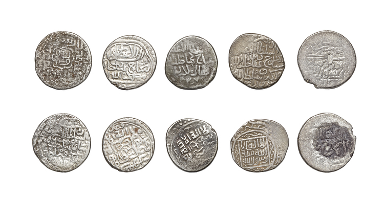 TIMURID, SHAH RUKH (811–850 AH/ 1409–1447AD), FIVE SILVER COINS, DATED