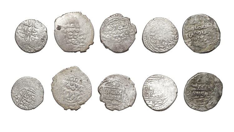 TIMURID, SHAH RUKH (811–850 AH/ 1409–1447AD), FIVE SILVER COINS, DATED