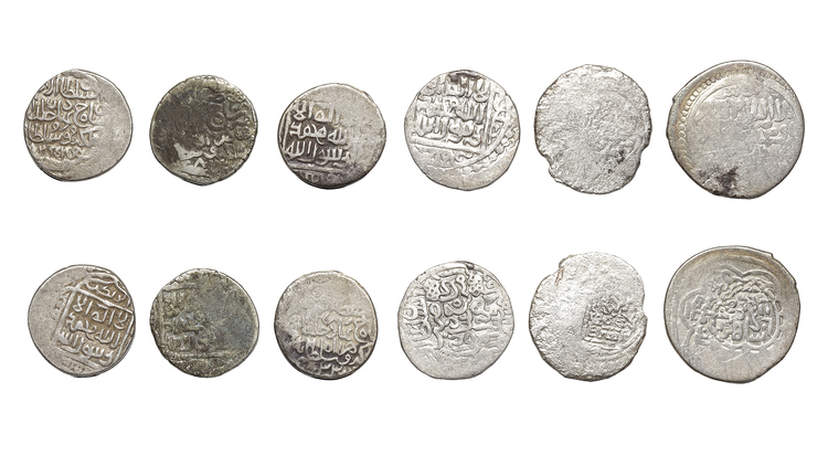 TIMURID, SHAH RUKH (811–850 AH/ 1409–1447AD), SIX SILVER COINS, DATED