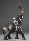 A JAPANESE BRONZE ELEPHANT, MEIJI PERIOD (1868-1912)