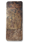 Java. Relief panel with painting on verso