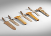 Kalimantan. Four small krisses/kerisses collected by Jac Hoogerbrugge in the 1950’s.