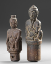 Borneo. Two Dayak lids/stoppers. Collected by Jac Hoogerbrugge in the 1950’s.