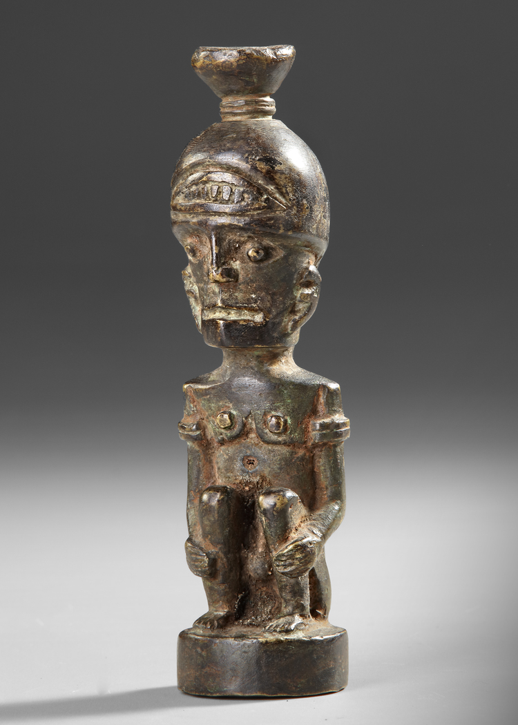Sumatra. Batak Ancestor figure in bronze.