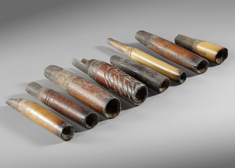 ollection of 8 smoking pipes.All collected by Jac Hoogerbrugge in the 1950’s in North Papua, around Sentani and Waris.